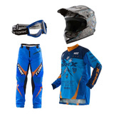 Kit Infantil Unissex Capacete Oculos Insane X Trilha Rosa
