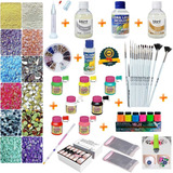 Kit Iniciante Adesivos De Unha E Carimbo Artesanal Completo