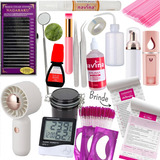 Kit Iniciante Volume Russo Premium Extensão De Cilios Tamanho E Curvatura 13mm 0 07d