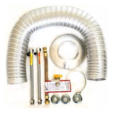 Kit Instalação Aquecedor A Gás Chaminé Kit Engates Flex