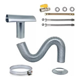 Kit Instalação Aquecedor A Gás Com Duto E Chaminé 60mm Full