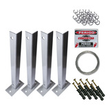 Kit Instalação Concertina 45 Cm Para 10 Metros Galvanizado