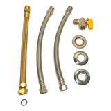 Kit Instalação De Aquecedor De Água Glp Gn C Flexíveis 30cm