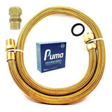 Kit Instalação De Gás Flexível Latão1m adaptador vedarosca