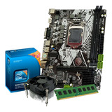 Kit Intel Core I5 3 2ghz Placa Mãe H55 4gb Ddr3 Cooler Cor Preto