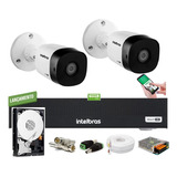 Kit Intelbras 2 Cam 1220b Fullhd Dvr 4 Mhdx 3104 Fullhd C Hd