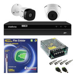 Kit Intelbras 2 Cam G4 Dvr 4ch Mhdx 1004 Multihd Intelbras