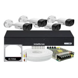 Kit Intelbras 4 Câmeras Vhc 1120 20m Dvr De 4 Canais Hd 01tb