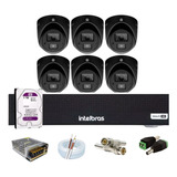 Kit Intelbras 6 Vhd 3220d Mini Dvr 8ch Mhdx 1008c C 1tb
