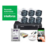 Kit Intelbras Cftv 6 Câmeras Multi Hd 720p Dvr 8 Canais 1108