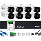 Kit Intelbras Dvr 8ch Mhdx 3108 C 1tb 8 Vhl 1220 Full Hd