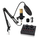 Kit Interface Mesa V8 Microfone Bm800 Com Braço Articulado