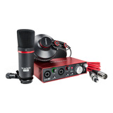 Kit Interface Scarlett 2i2 Studio 3 Geração Focusrite
