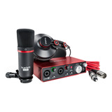 Kit Interface Scarlett 2i2 Studio 3 Geração Focusrite