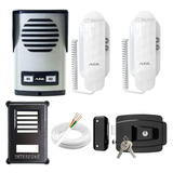 Kit Interfone 2 Pontos Fechadura Elétrica 50 Mts Cabo