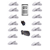 Kit Interfone Coletivo Agl 14 Pontos Fechadura Elétrica