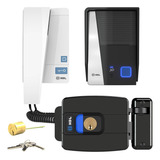 Kit Interfone Fechadura Elétrica Hdl Ajustável Portão Búzios