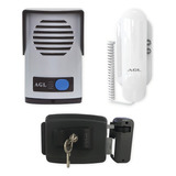 Kit Interfone Porteiro Eletrônico Agl Fechadura Elétrica Cor Fechadura Preta