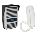 Kit Interfone Residencial Porteiro Eletrônico Monofone Ecp Cor Bege C Capa Preta
