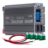 Kit Inversor 12v 110v Senoidal Pura 3000w Pico 6000w Painel Com Visor Led 110v Igual As Tomadas Residenciais Universal 85 De Eficiência Tripla Proteção Acompanha 4 Fusível 30a Brinde