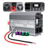 Kit Inversor 24v Para 220v Onda Senoidal Pura Conversor De Tensao 4000w Pico 8000w Tripla Proteção Igual Tomada Residencial Universal Botão Liga desliga Com Visor Led Indicador 4 Fusíveis Brinde