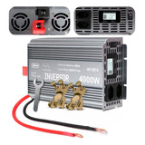 Kit Inversor Conversor De Energia 12v Para 220v Onda Senoidal Pura 4000w Pico 8000w Visor Digital Led Indicador Tripla Proteção Tomada Universal Botão Liga desliga Par Terminal De Bateria Sapão Brinde