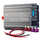 Kit Inversor Conversor De Tensao 12v Para 110v Onda Senoidal Pura 3500w Pico 7000w Painel Led Indicador Botão Liga desliga Tripla Proteção Tomada Universal Acompanha 4 Fusível Brinde