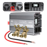 Kit Inversor Conversor De Tensao 12v Para 110v Onda Senoidal Pura 4000w Pico 8000w Tripla Proteção Painel Visor Led Indicador Botão Liga desliga Tomada Universal Par Terminal De Bateria Sapão Brinde