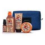 Kit Ironjack Shampoo Cpp Óleo Pomada Necessaire Barba Forte
