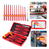 Kit Isolado Para Eletricista Cha Fenda Magnética Chave Teste
