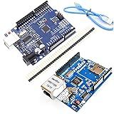 Kit Italy P Arduino Uno R3 Usb Ethernet Shield W5100