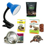 Kit Jabuti Luminária Lâmpada Uva Uvb 3 0 50w Alimento Alcon