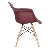 Kit Jantar Eames Wood Mesa 100 Cm 4 Cadeiras Daw Cores Cor Mesa Preto Com Cadeiras Marrom