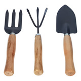 Kit Jardinagem 3 Peças Garfo Ancinho Pá Vasos Jardim