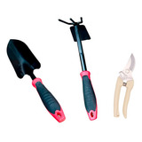 Kit Jardinagem 3 Peças Pá Sacho E Tesoura De Poda
