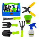 Kit Jardinagem Brinquedo Infantil Com Maleta 8 Acessórios