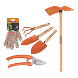 Kit Jardinagem Conjunto 5 Peças Tramontina Luvas De Brinde