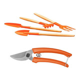 Kit Jardinagem Mini P vasos 4 Pçs tesoura De Poda Tramontina