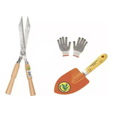Kit Jardinagem Tramontina Tesoura Poda Pazinha Luva