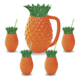Kit Jarra De Abacaxi C 4 Copos Lembrancinha Tematica Fruta