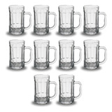 Kit Jogo 10 Canecas Vidro 435ml Chopp Cerveja
