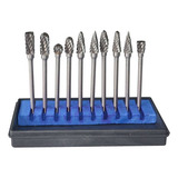 Kit Jogo 10 Fresas Brocas Entalhe Madeira Micro Retifica