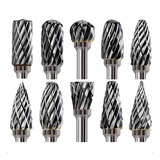 Kit Jogo 10 Fresas Lima Rotativa Metal Duro Barato 