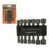Kit Jogo 14 Bits Soquete Canhão Sextavado Profissional 1/4