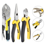 Kit Jogo 3 Alicates Pressão Corte Bico Profissional