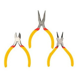 Kit Jogo 3 Ferramentas Alicates Bico Corte Universal