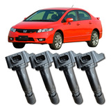 Kit Jogo 4 Bobinas Ignição New Civic 1 8 Lxs exs 2006 A 2012