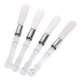 Kit Jogo 4 Espátulas Manteiga Patê Geleia Inox Cabo Plástico