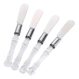 Kit Jogo 4 Espátulas Manteiga Patê Geleia Inox Cabo Plástico