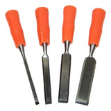 Kit Jogo 4 Formão Para Madeira Talhadeira Entalhe Esculpir